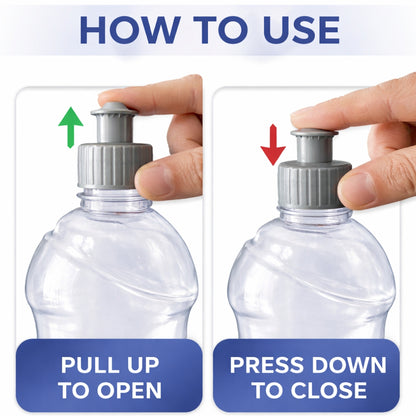 Multipurpose Squeeze Bottles with Push-Pull Lid – Durable Plastic Bottle for Dishwash & Liquid Storage