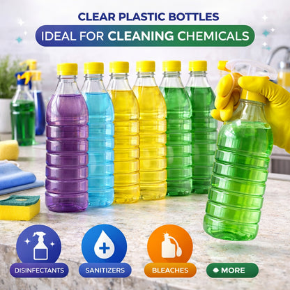 1 Litre PET Plastic Bottle (17g) with Cap – Lightweight & Durable Liquid Packaging