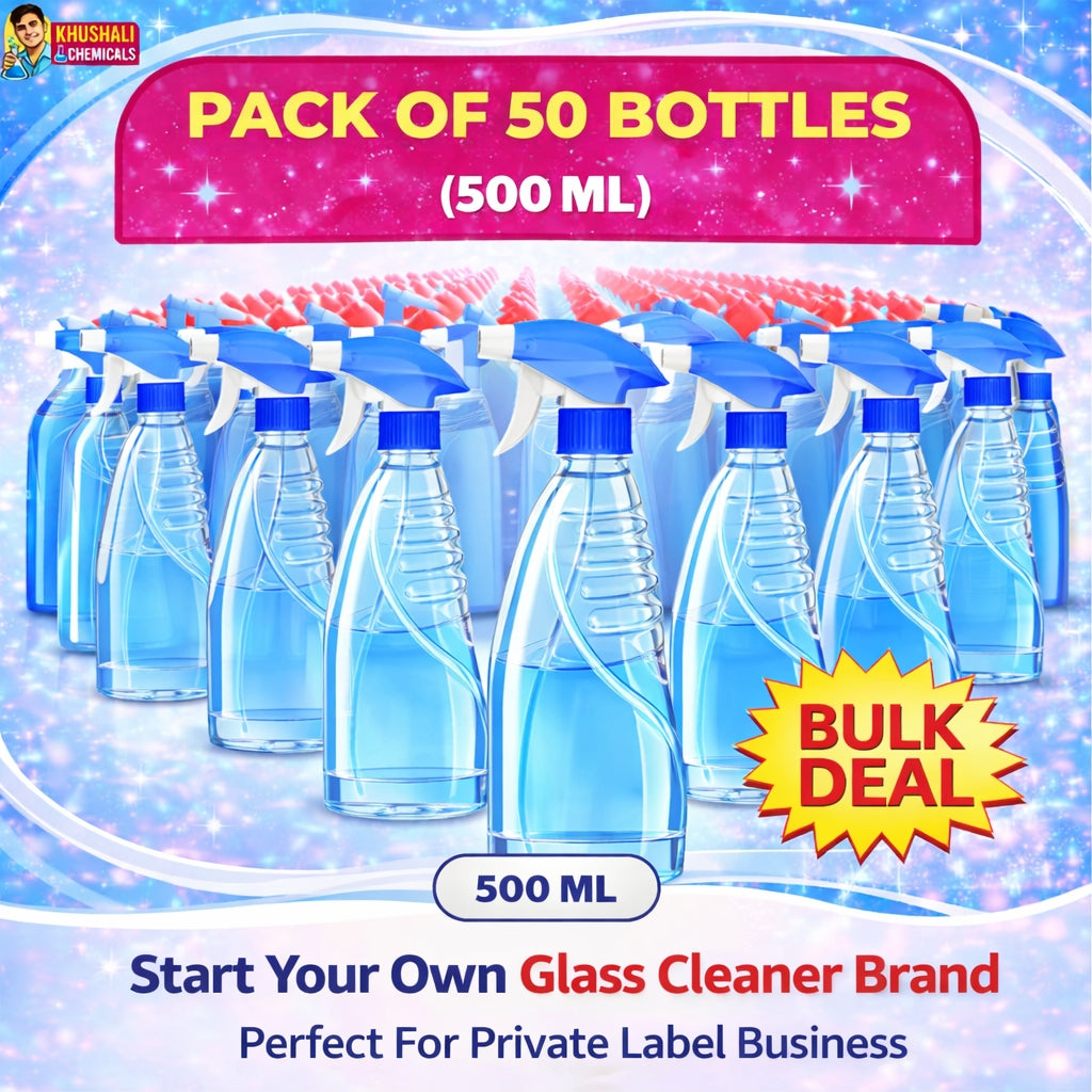 Premium Glass Cleaner Spray Bottle | Designer Empty Packaging Bottle with Trigger