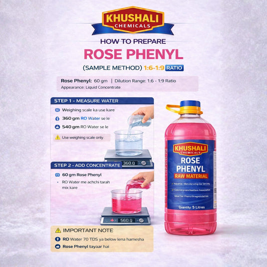 Rose Phenyl Raw Material | Bulk Supply (5L / 25L / 50L) | Khushali Chemicals
