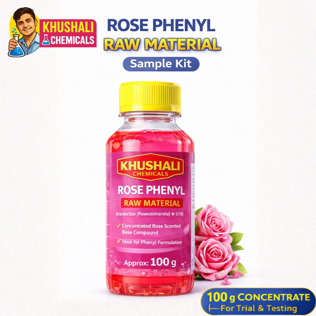 Rose Phenyl Raw Material Sample Kit (100g) | Trial Pack for Testing | Khushali Chemicals