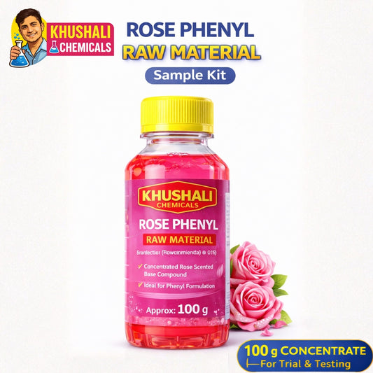 Rose Phenyl Raw Material Sample Kit (100g) | Trial Pack for Testing | Khushali Chemicals
