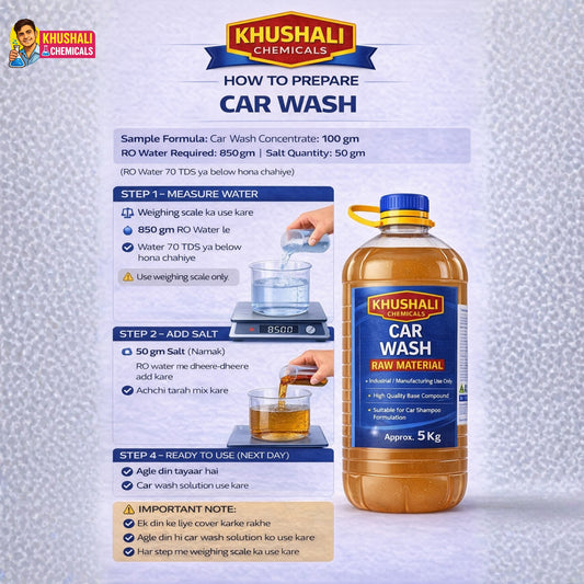 Car Wash Raw Material (Car Shampoo Base) | Khushali Chemicals