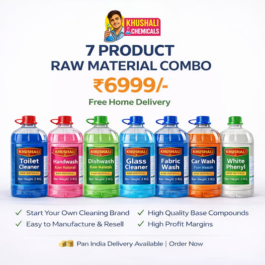 7 Cleaning Products Raw Material Combo Pack (2KG Each) | Khushali Chemicals | Start Your Own Brand