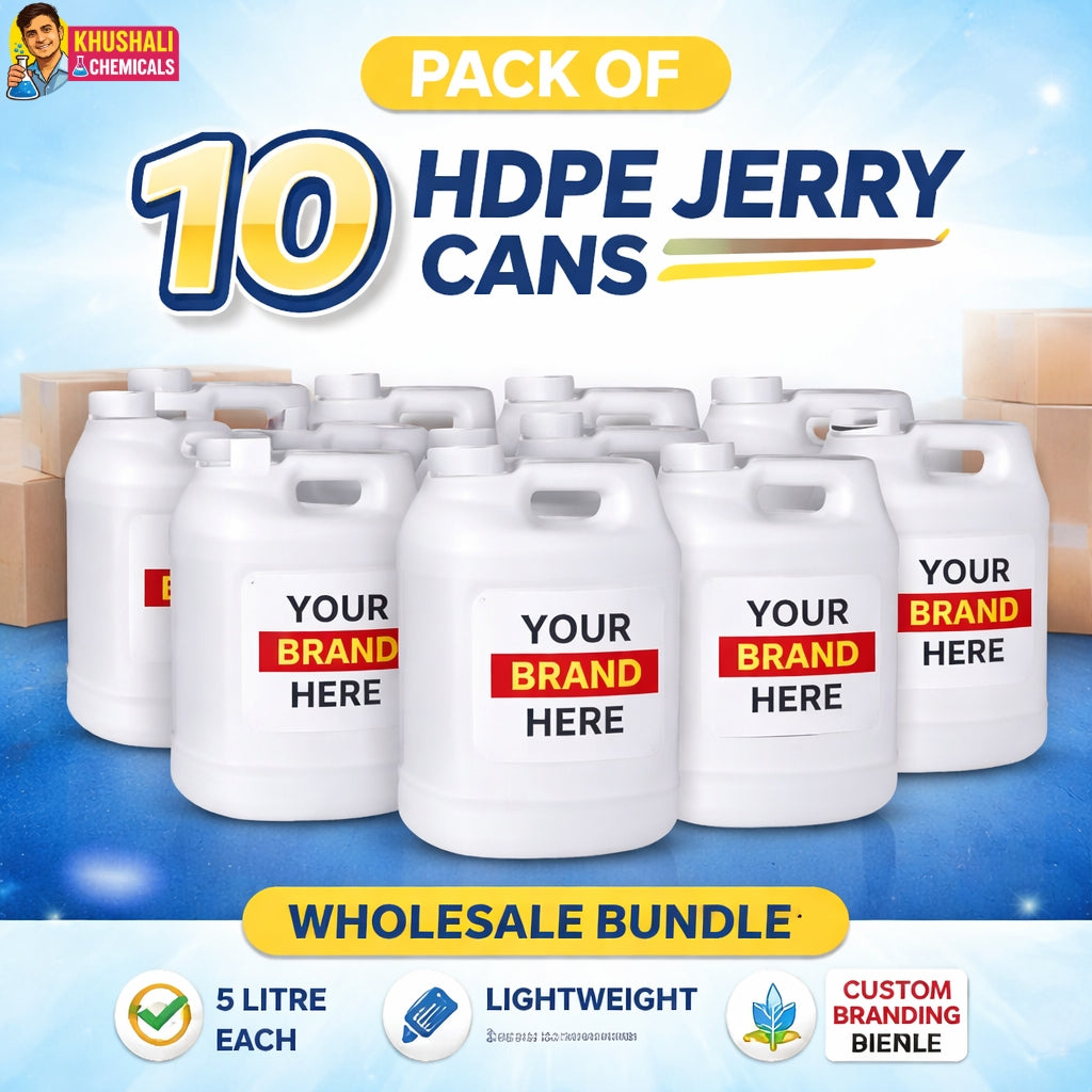 5 Litre HDPE Chemical Can with Handle – 173g Weight | Custom Label Friendly Container