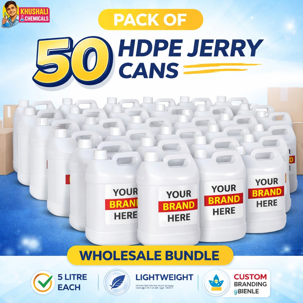 5 Litre HDPE Chemical Can with Handle – 173g Weight | Custom Label Friendly Container