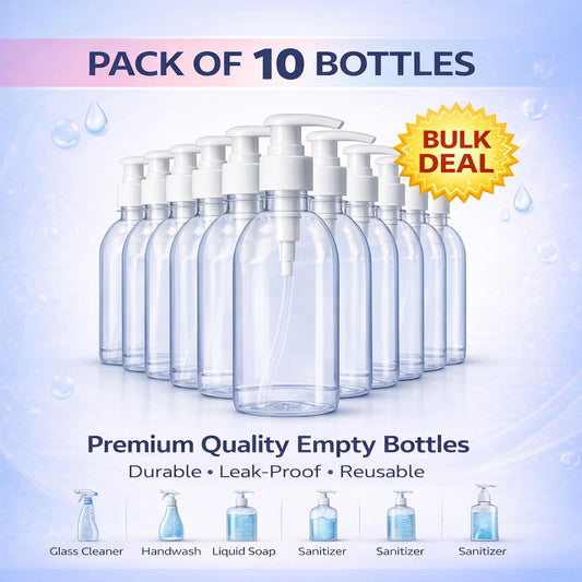 Empty Pump Bottles – Premium Quality Refillable Plastic Bottles for Cleaning & Liquid Products